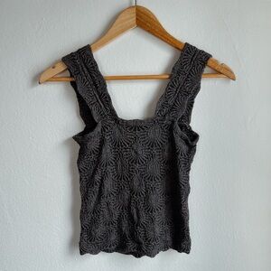 FREE PEOPLE - Love Letter Cami - Black/Grey Color - Size M/L